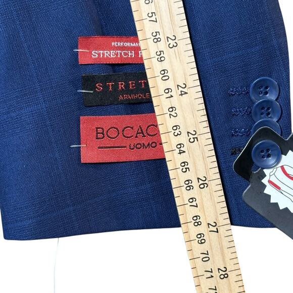 NWT Bocaccio Uomo Paris Blue Check Stretch Blazer Sport Coat R56/W50 MSRP $259 - Picture 12 of 16